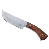 Cutit de vanatoare IdeallStore®, Jungle Blade, 23.5 cm, otel inoxidabil, maro, teaca inclusa - 3