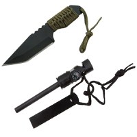 Cutit de vanatoare IdeallStore®, Jungle Guard, negru, 17.5 cm, teaca inclusa - 1