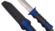 Cutit de vanatoare IdeallStore®, Survival Blade, otel inoxidabil, 28.5 cm, negru, teaca inclusa