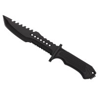 Cutit de vanatoare IdeallStore®, Survival Spirit, otel inoxidabil, amnar, 30.5 cm, negru, teaca inclusa - 3