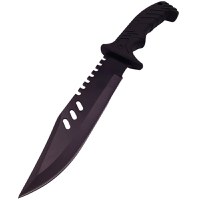 Cutit de vanatoare IdeallStore®, Tactical Rambo, 32 cm, negru, teaca inclusa - 4