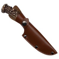 Cutit de vanatoare IdeallStore®, The Goat Knife, 21 cm, bej, husa piele ecologica - 2