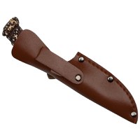 Cutit de vanatoare IdeallStore®, The Goat Knife, 21 cm, bej, husa piele ecologica - 4