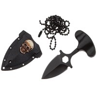 Cutit tactic de camping IdeallStore®, Death Valley, 8 cm, negru, teaca inclusa - 10