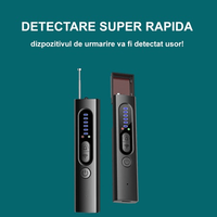 Detector Profesional Anti Dispozitive de Spionaj, GPS, Camere, Microfoane Ascunse, Reportofoane, Frecventa RF 8000 MHz - 8