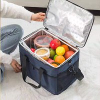 Geanta termoizolanta pentru picnic sau plaja, capacitate 16l, culoare albastra - 1