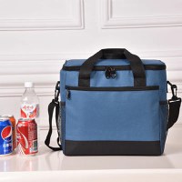 Geanta termoizolanta pentru picnic sau plaja, capacitate 16l, culoare albastra - 12