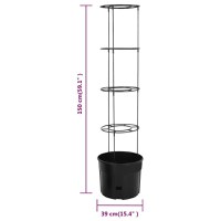 Ghiveci cultivare rosii, antracit, polipropilena - 6