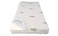 Husa saltea 160x200x25, Aloe Vera, matlasata, lavabila, detasabila, cu fermoar 4 laturi - 1