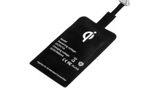 Incarcator Wireless Qi Type-C Emeszon, Receiver Wireless 5V / 1A model QI1A, compatibil cu telefone USB Type - C, negru