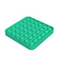 Jucarie antistres, Pop it, silicon, patrat, 12.5 cm, verde - 1