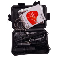 Kit de supravietuire IdeallStore®, Self Savivour, 12 elemente multifunctionale, negru - 3