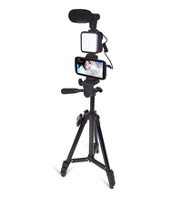 Kit Vlogging pentru Filmari Youtube, TikTok, compatibil cu Aparat Foto/Smartphone Trepied Microfon Lampa LED Telecomanda - 15