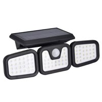 Lampa LED de perete cu incarca solara, 3 corpuri, 15W,rezistenta la apa IP65, raza actiune 25 m2,unghi larg de iluminare - 3