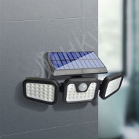 Lampa LED de perete cu incarca solara, 3 corpuri, 15W,rezistenta la apa IP65, raza actiune 25 m2,unghi larg de iluminare - 8