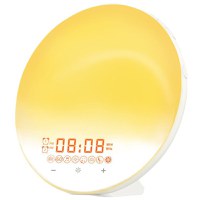 Lampa LED Inteligenta,Radio FM cu Ceas si Alarma,Simulare Rasarit&Apus de Soare,Sunete albe,7 culori,Smart Wake-up light - 1