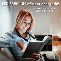 Lampa pentru Citit cu Pozitionare pe Gat, 3 Tipuri de Lumina LED, 3 Nivele de Intensitate, Reincarcare USB, Gri - 6