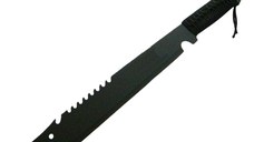 Maceta de vanatoare IdeallStore®, Eagle Knife, 49.5 cm, otel inoxidabil, negru, teaca inclusa