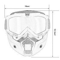 Masca de Protectie cu Ochelari Detasabili, cu destinatie Moto, ATV, SSV, QUAD - 8