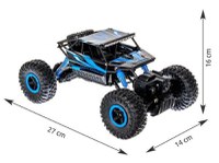 Masina cu telecomanda 4 × 4 rock crawler, albastra - 6