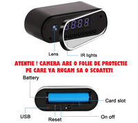 Mini camera Spy WI-FI Ascunsa in Ceas Desteptator,Microfon,Infrared,1080P,Activare la Miscare,Round,Micro SD 32GB Inclus - 11