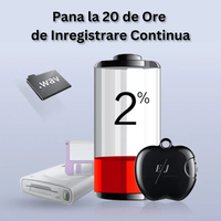 Mini reportofon tip breloc, Q36, 16 GB, autonomie 20 ore, stocare inregistrari 192 ore, activare vocala, functie MP3 - 6