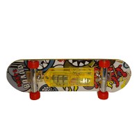 Mini Skateboard IdeallStore®, Fingerboard Light, LED, 9.5 cm, negru - 4