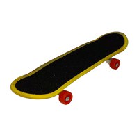 Mini Skateboard IdeallStore®, Fingerboard Light, LED, 9.5 cm, negru - 1