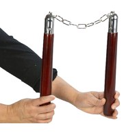 Nunceag-nunchucku, lemn, maro, 31 cm - 6