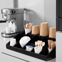 Organizator pentru cafea si ceai Navaris cu 10 compartimente, Negru, 54094.01 - 5