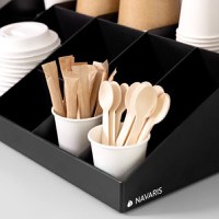 Organizator pentru cafea si ceai Navaris cu 10 compartimente, Negru, 54094.01 - 7