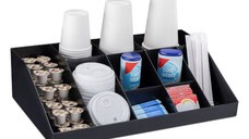 Organizator pentru cafea si ceai Navaris cu 10 compartimente, Negru, 54094.01