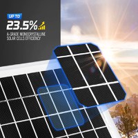 Panou Solar 30W, pentru incarcare baterii de 12V, utilizat in Calatorii, Rulote, Camping, Cabana - 2