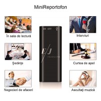 Reportofon cu microfon ascuns, 190 ore de stocare, MP3 Player, 16GB - SQ-003 - 3