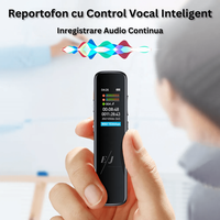 Reportofon profesional cu activare vocala, M12, 16GB, reducere de zgomot inteligenta, MP3 - 2