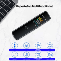 Reportofon profesional cu activare vocala, M12, 16GB, reducere de zgomot inteligenta, MP3 - 3