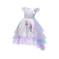 Rochie Unicorn cu trena detasabila, IdeallStore®, 7-9 ani - 4