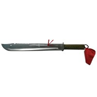 Sabie de vanatoare, Samurai Blade, maner textil, 67 cm, cutit de aruncat inclus - 2