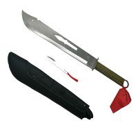 Sabie de vanatoare, Samurai Blade, maner textil, 67 cm, cutit de aruncat inclus - 1