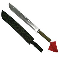 Sabie de vanatoare, Samurai Blade, maner textil, 67 cm, teaca cadou - 1