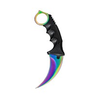 Set 2 cutite rainbow, Fade, karambit si briceag tip fluture - 2