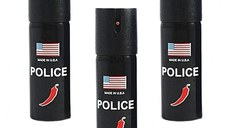 Set 3 bucati Spray paralizant chili USA Police, IdeallStore®, 60 ml, husa inclusa