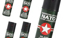 Set 5 sprayuri autoaparare IdeallStore®, Nato Assault, aluminiu, 60 ml, verde, husa inclusa