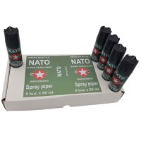 Set 5 sprayuri autoaparare IdeallStore®, Nato Assault, aluminiu, 60 ml, verde, husa inclusa - 3