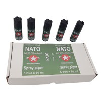 Set 5 sprayuri autoaparare IdeallStore®, Nato Assault, aluminiu, 60 ml, verde, husa inclusa - 4