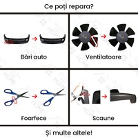 Set 500 bucati capse metalice de intarire pentru aparat sudat plastic, lipit/reparat bara auto, tip S, 0.8mm, otel - 5