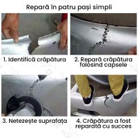 Set 500 bucati capse metalice de intarire pentru aparat sudat plastic, lipit/reparat bara auto, tip S, 0.8mm, otel - 3