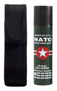 Set autoaparare, electrosoc tip pumnal si spray paralizant, IdeallStore®, 110 V, negru, 60 ml - 2