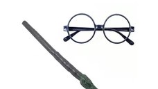 Set bagheta magica si ochelari Harry Potter, IdeallStore®, 35 cm