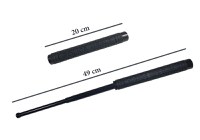 Set baston telescopic Police, 49 cm + box argintiu 1 cm grosime - 5